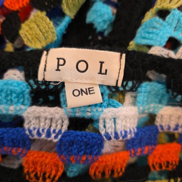 POL Boho Crochet Granny Square Long Kimono Cardigan Multicolor 0S - Picture 9 of 10